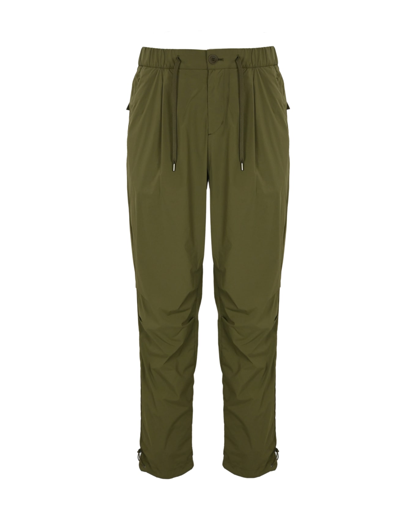 Herno Stretch Nylon Trousers - Light military