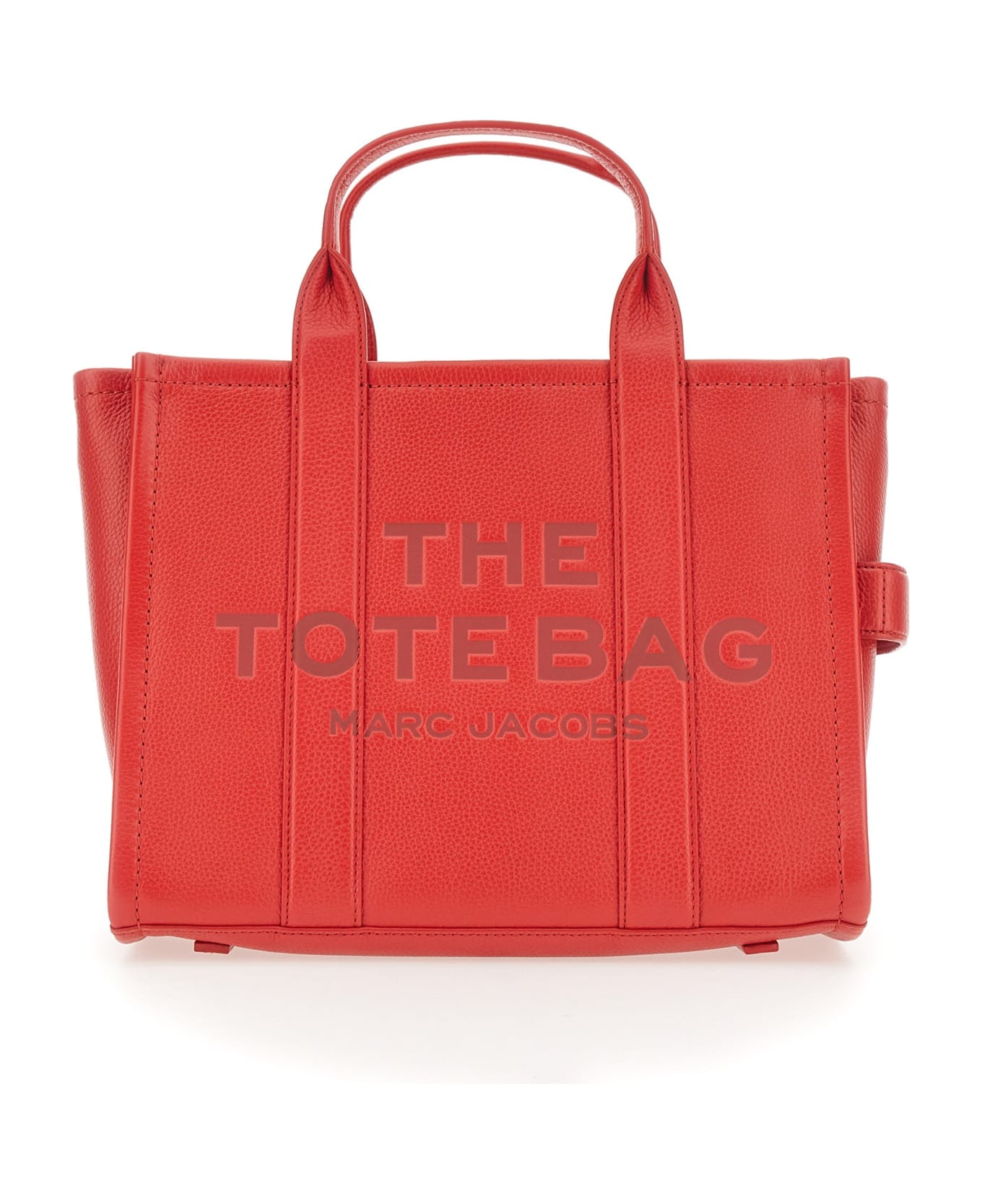 Marc Jacobs The Leather Medium Tote Bag - ROSSO