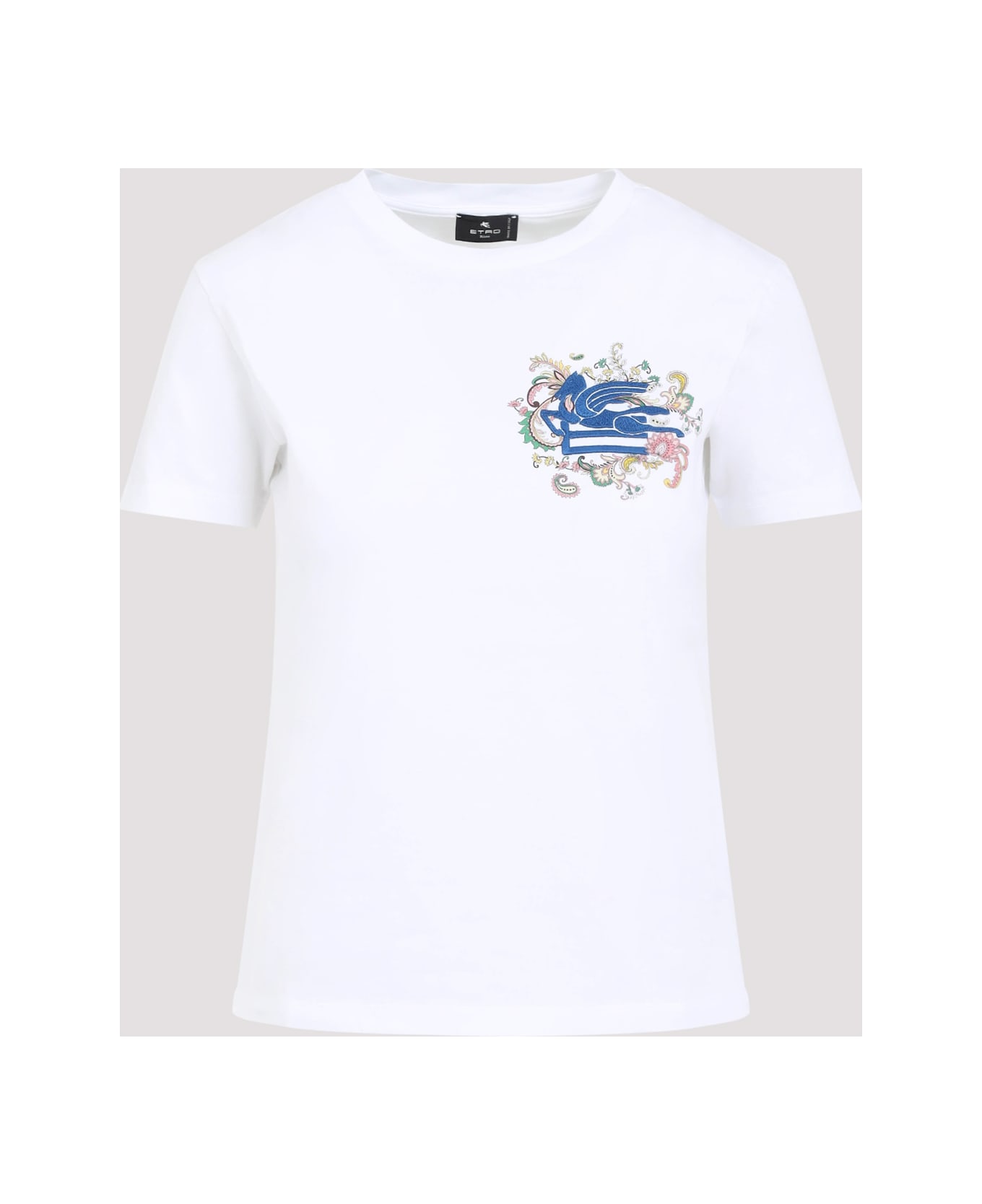 Tシャツ・カットソー ETRO FW25 CAMICIA CON LOGO PEGASO (MRIB0002 AV607W0800) Etro Pegaso Logo T-shirt | italist