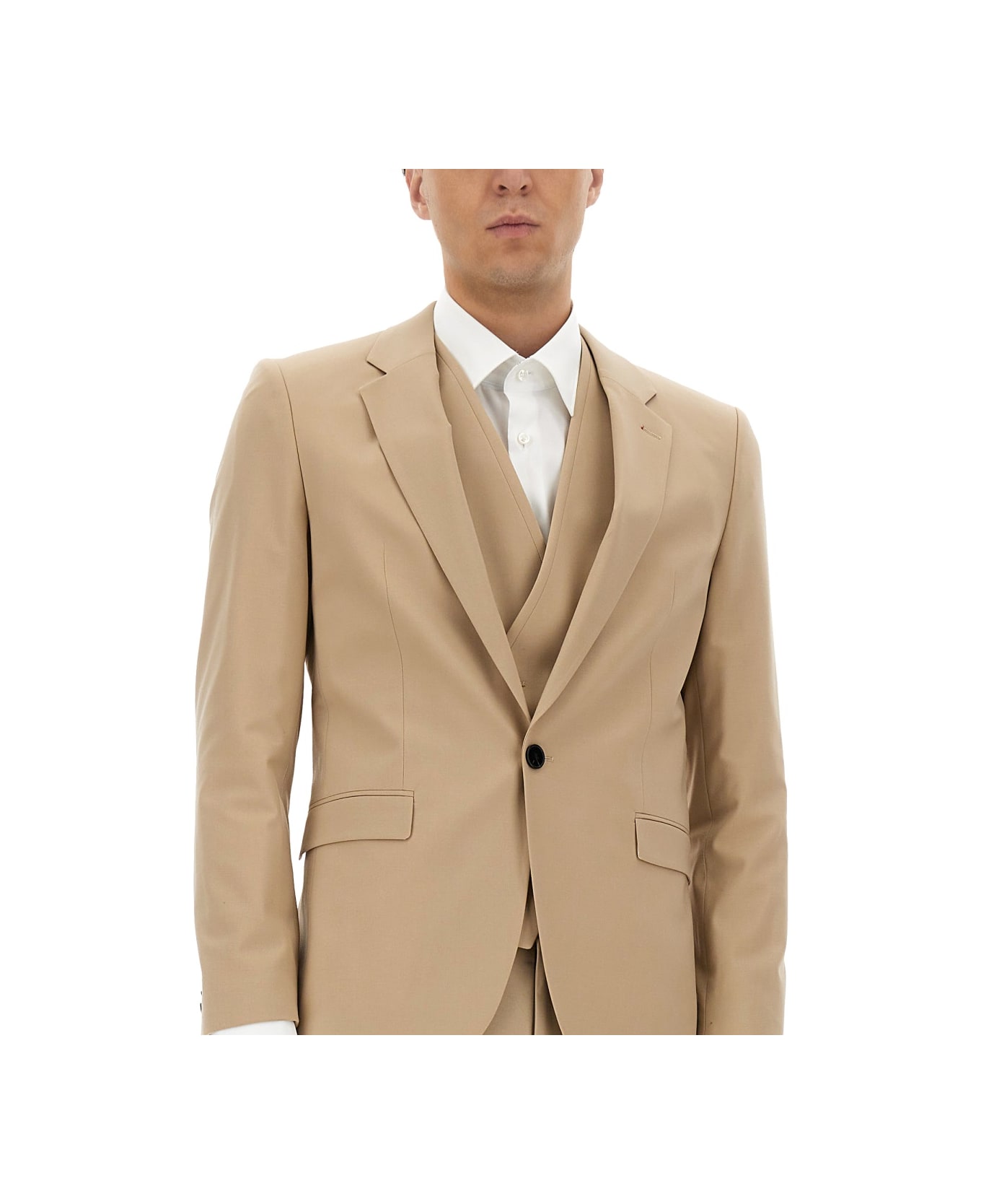 Hugo Boss Slim Fit Three Piece Suit - BEIGE
