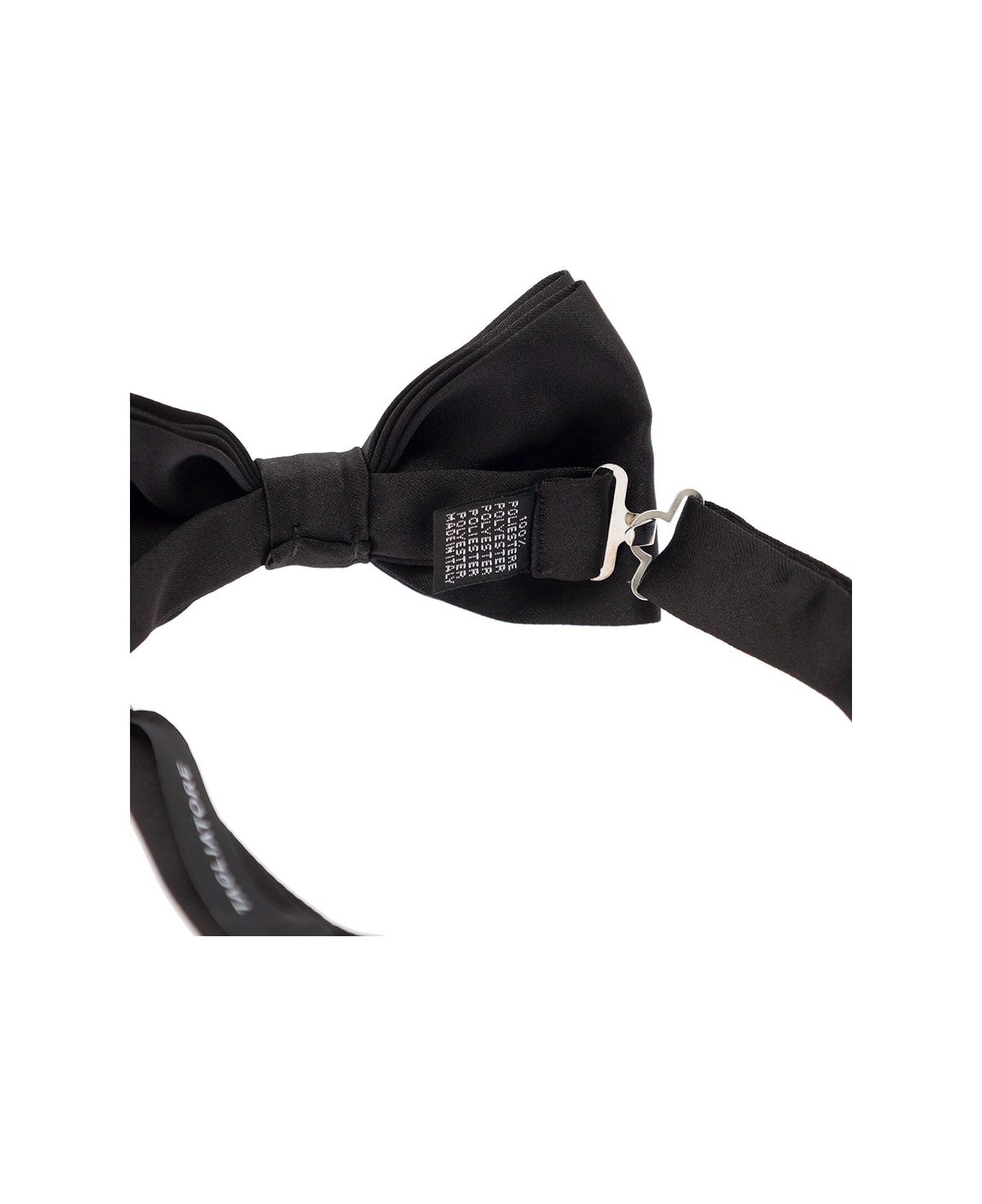 Tagliatore 'vela' Black Pre-tied Bow Tie With Hook Fastening In Satin Man - Black