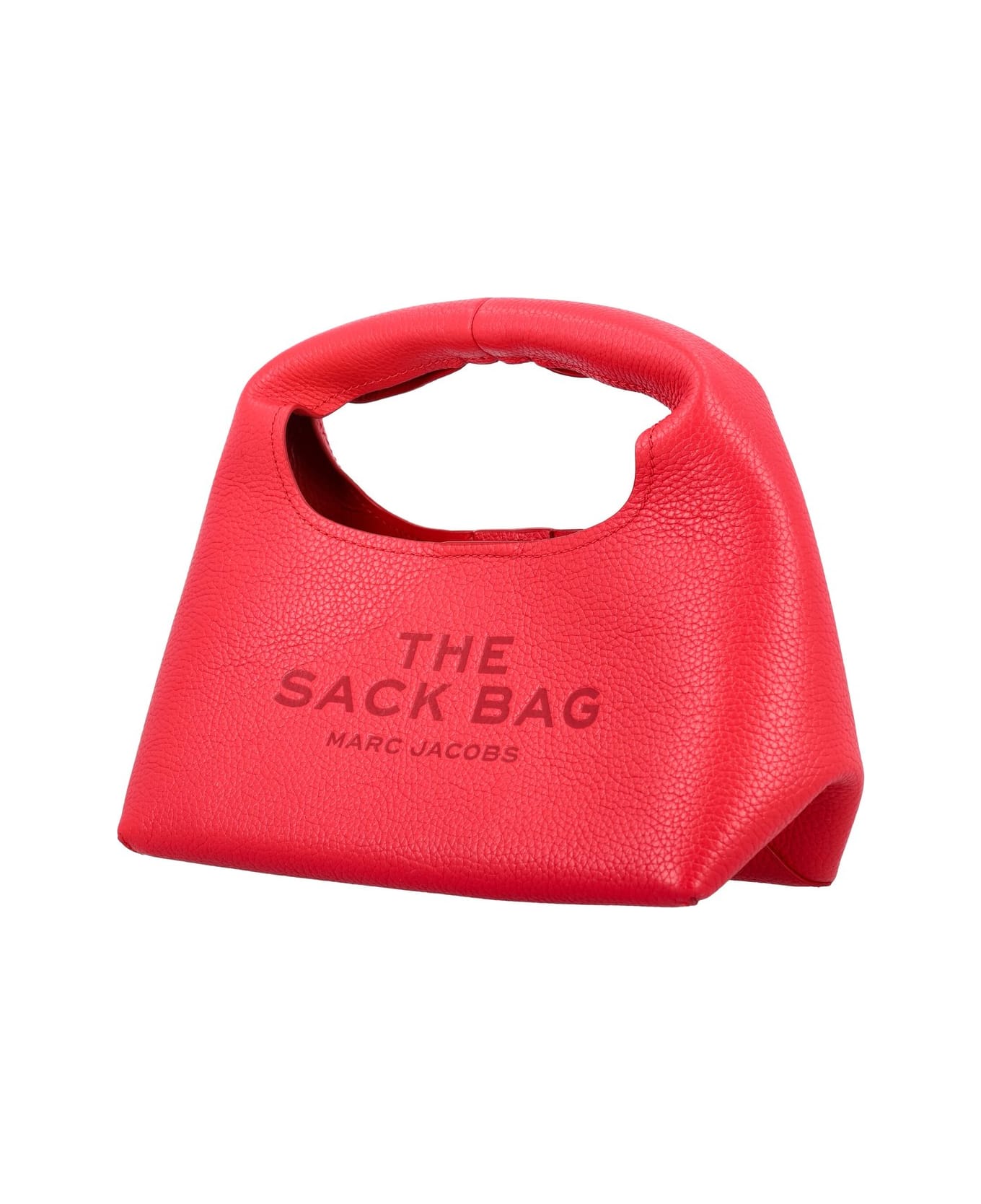 Marc Jacobs Logo Debossed Mini Top Handle Bag - TRUE RED