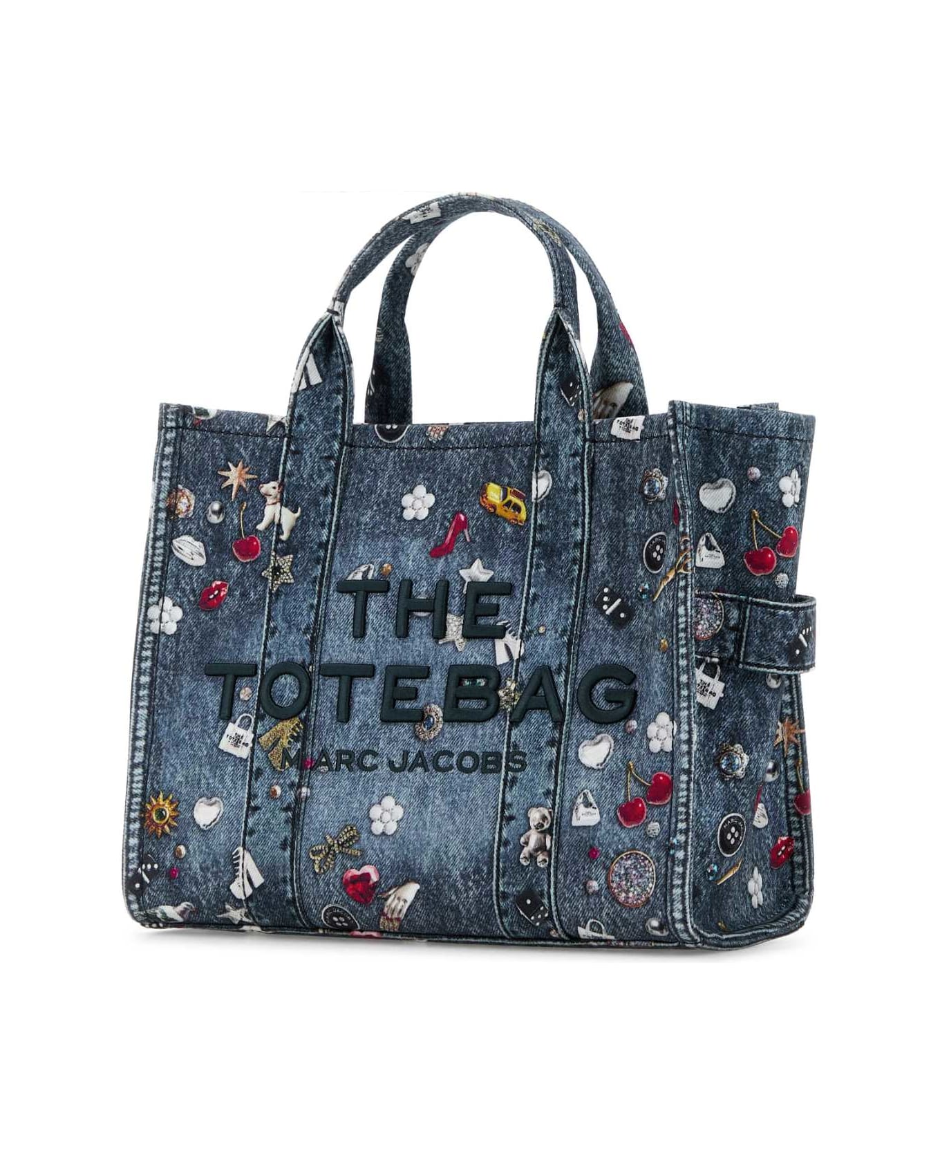 Marc Jacobs Printed Denim Medium The Tote Bag Handbag - MEDIUMWASHMULTI