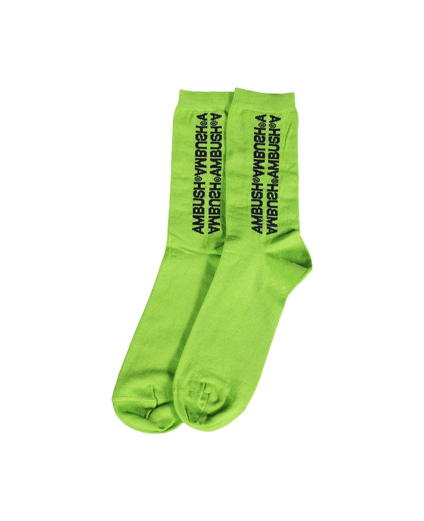 AMBUSH Logo Cotton Blend Socks - green