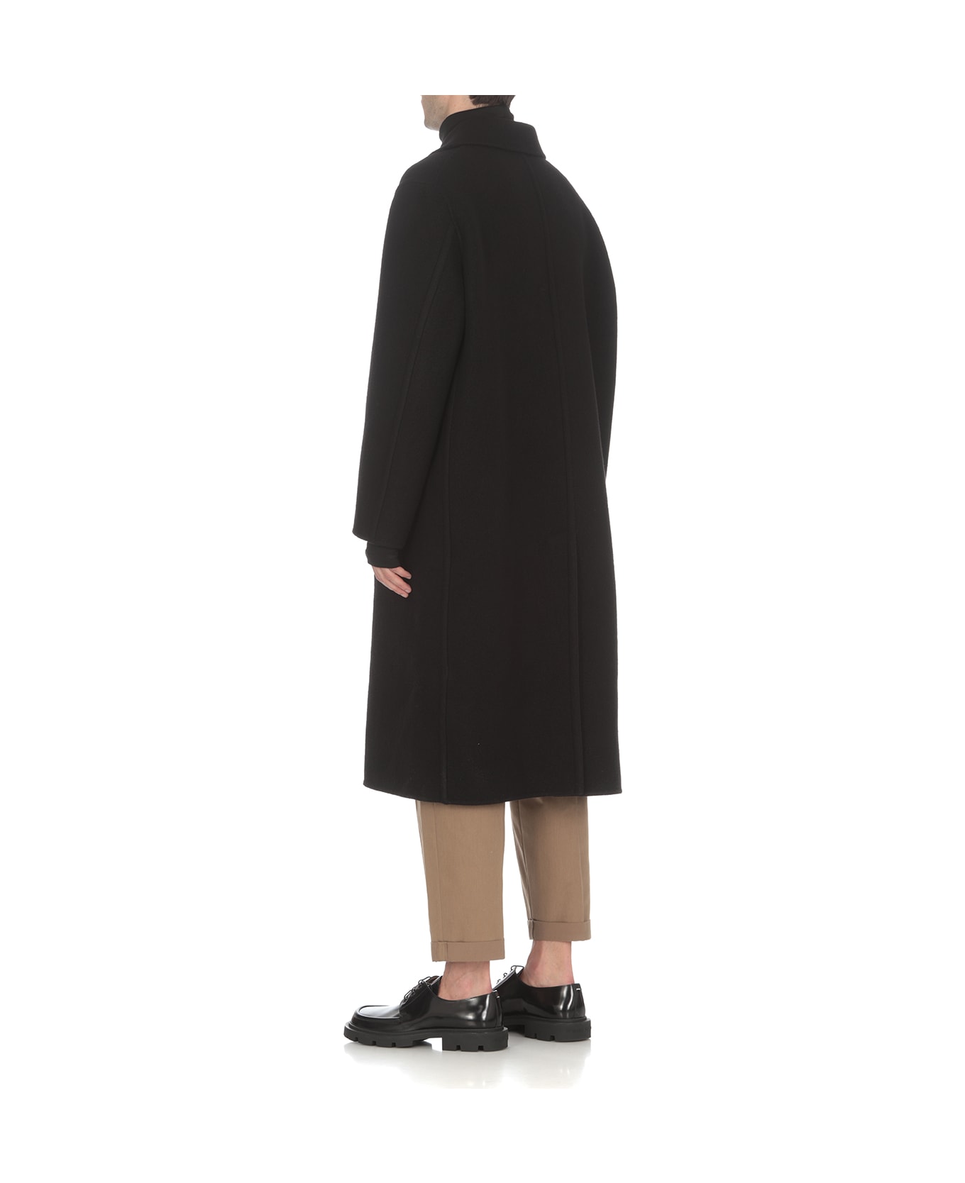 Jil Sander Double-breasted Coat - Black