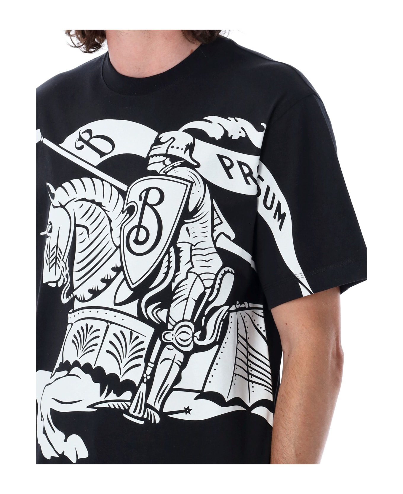 Burberry London Knight Print T-shirt - BLACK