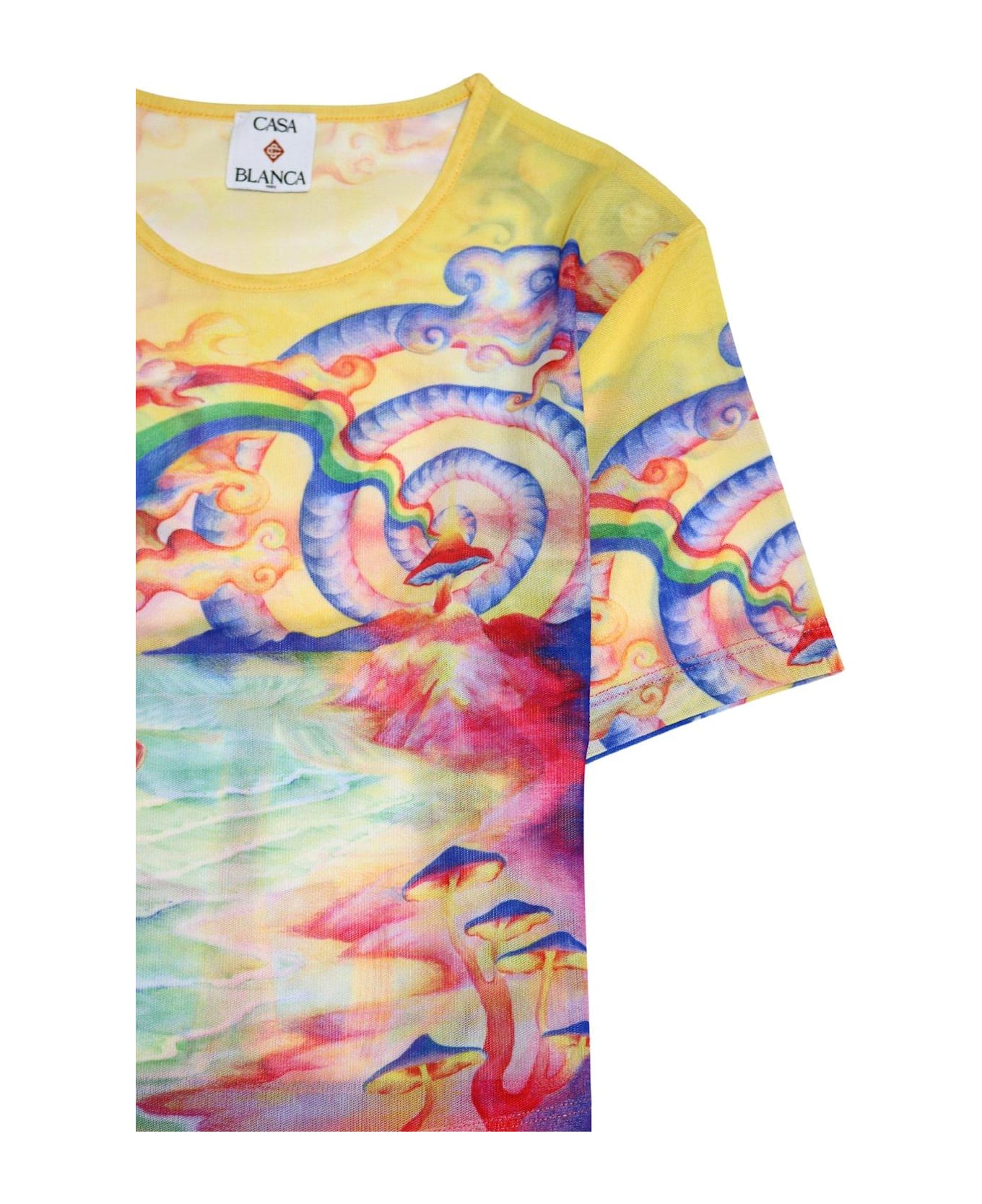 Casablanca Stretch Mesh Print T-shirt - MultiColour