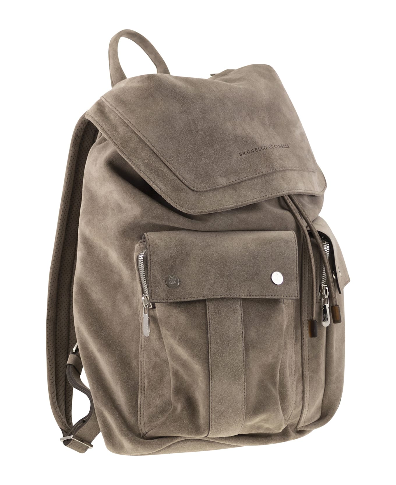 Brunello Cucinelli Suede Backpack - Turtledove バックパック