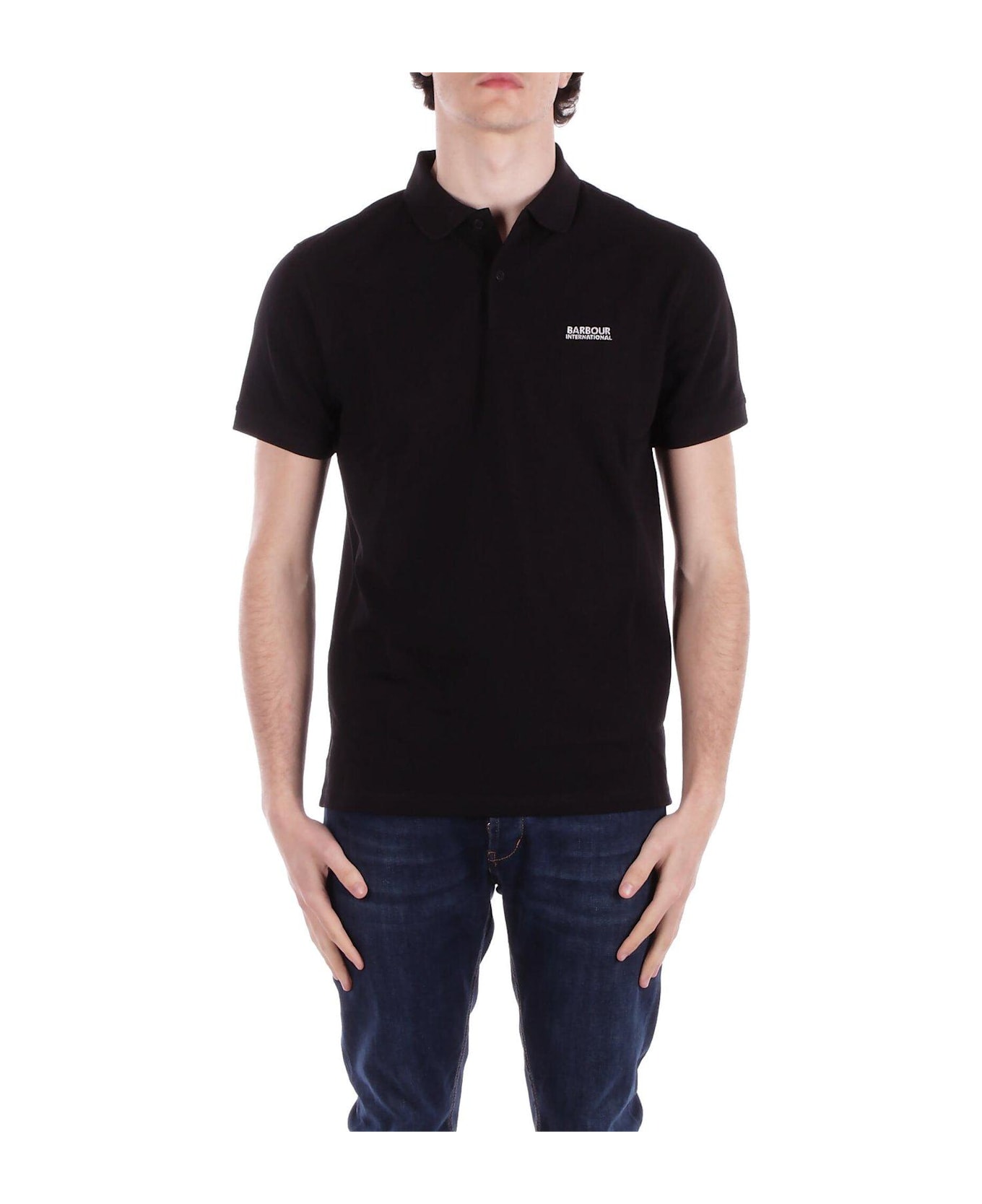 Barbour Short-sleeved Polo Shirt - Black