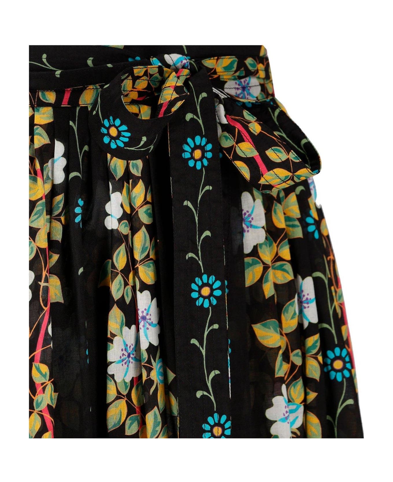 Etro Floral Printed Flared Midi Skirt - Multicolore