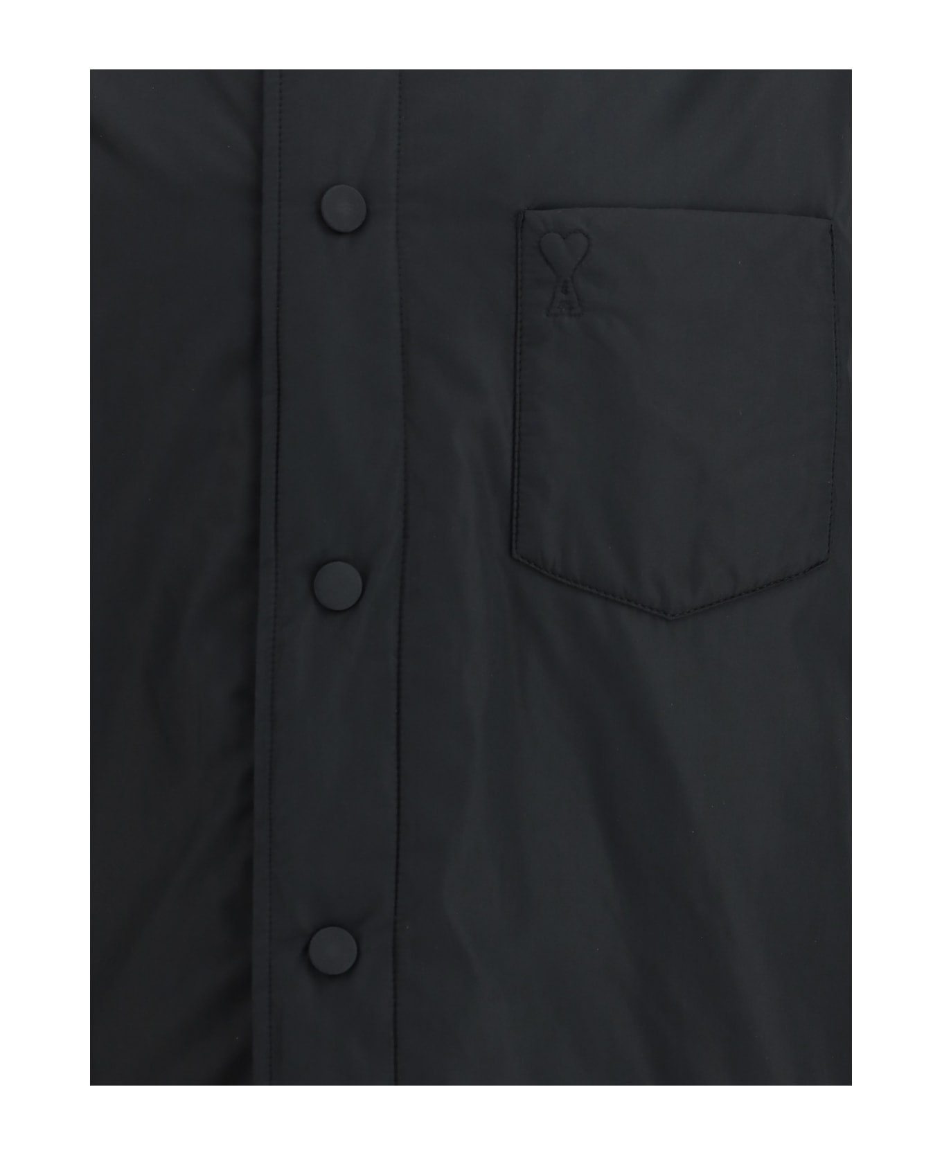 Ami Alexandre Mattiussi Ami De Coeur Padded Taffeta Jacket - BLACK
