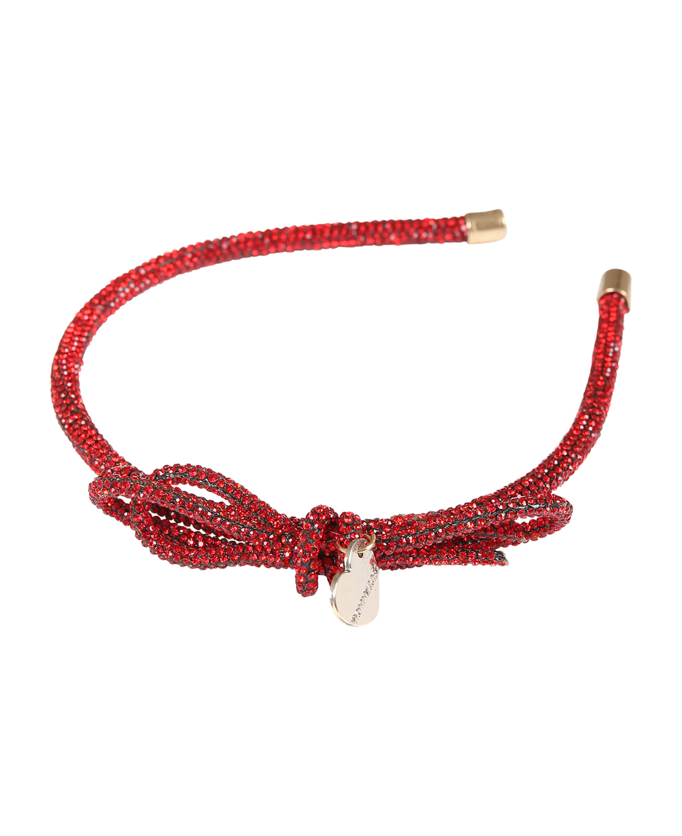 Monnalisa Red Headband For Girl With Bow - Red