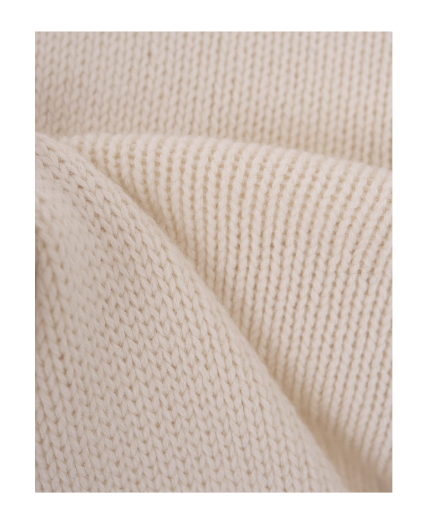 Fedeli Ice Cashmere Derby Turtleneck Sweater - White