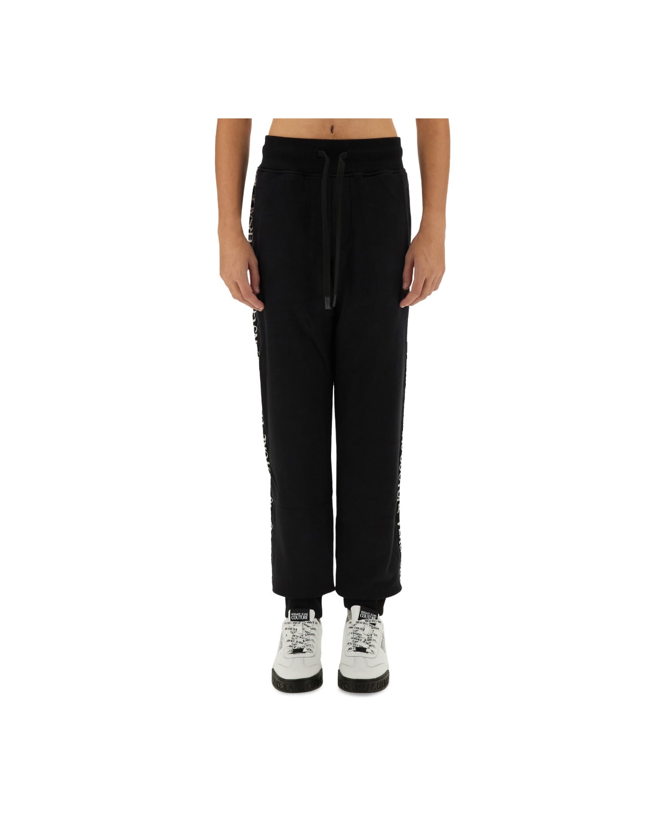 Versace Jeans Couture Jogging Pants With Logo - BLACK