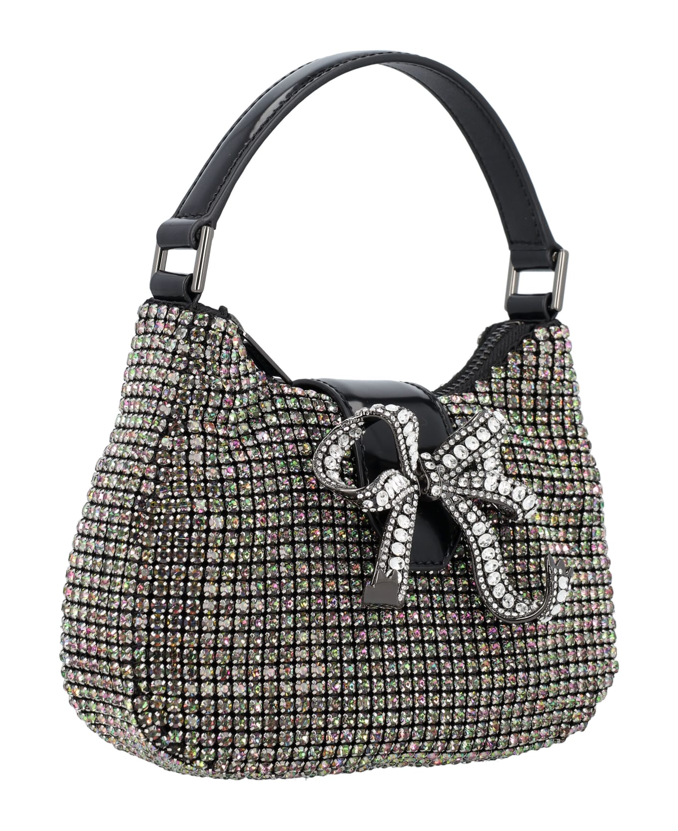 self-portrait 
rhinestone
 Silver Polyester Handbag - Red