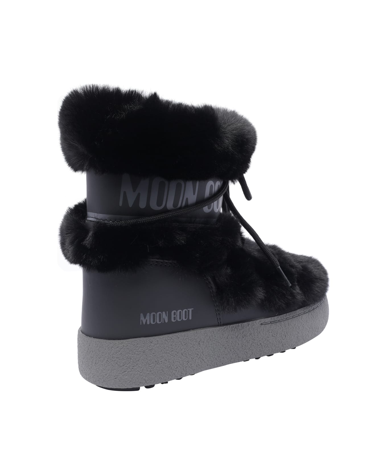 Moon Boot Ltrack Tube Faux Fur Booties - Black