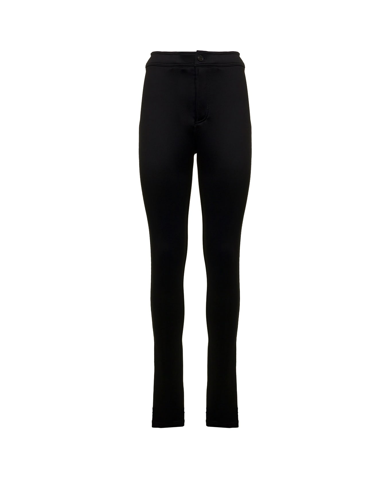 Saint Laurent Woman's Black Slim Fit Jersey Pants - Black
