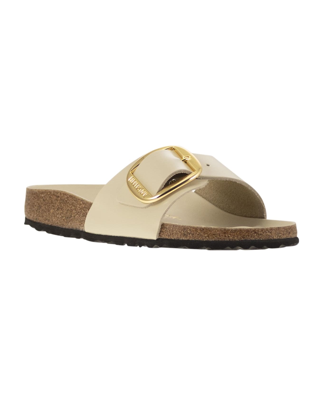 Birkenstock Madrid Big Buckle - Flat Sandal - Ecru