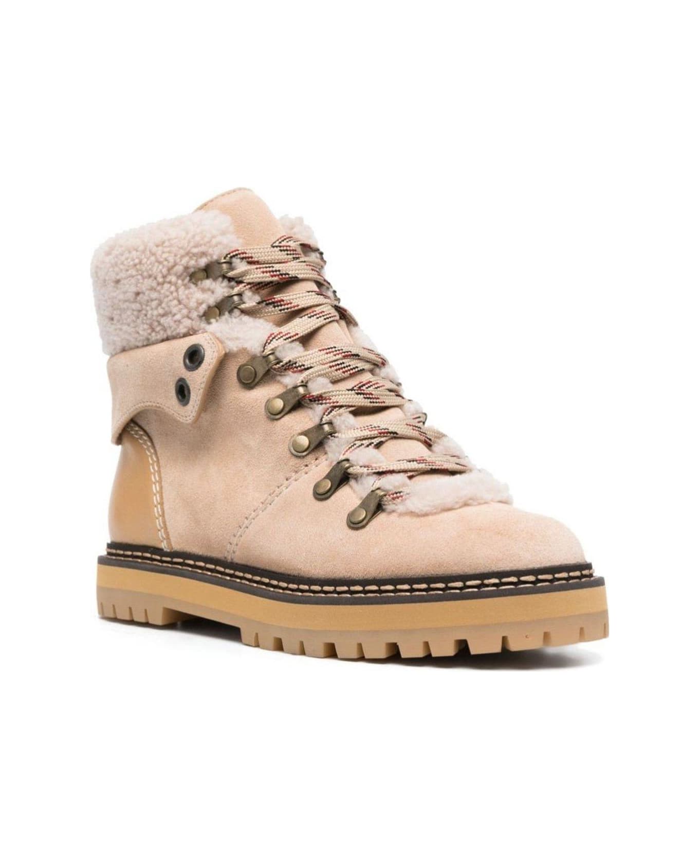 See by Chloé Eileen Lace-up Boots - Natural