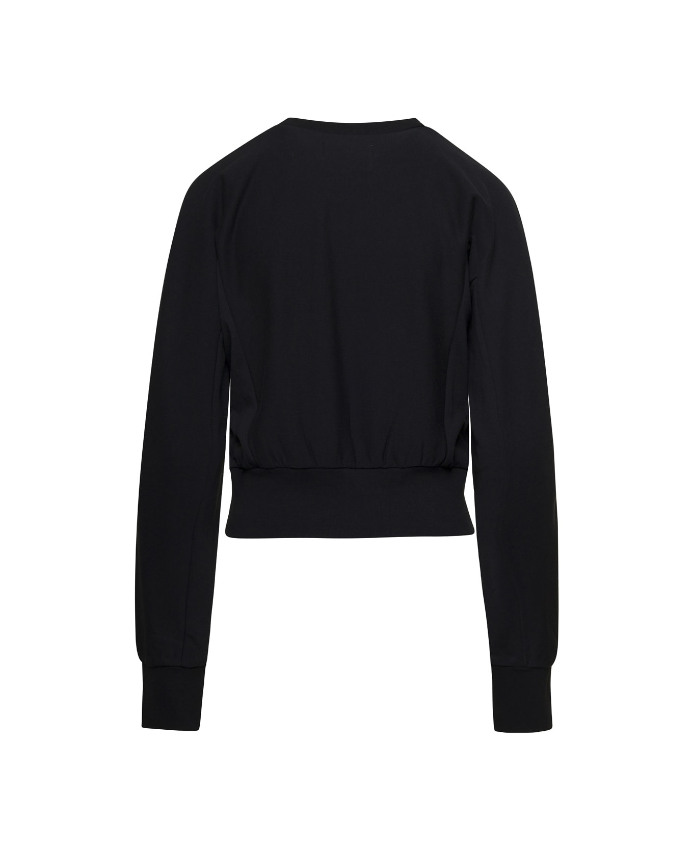 Vivienne Westwood Black Crewneck Sweatshirt With Embroidered Orb Logo In Cotton Woman - Black