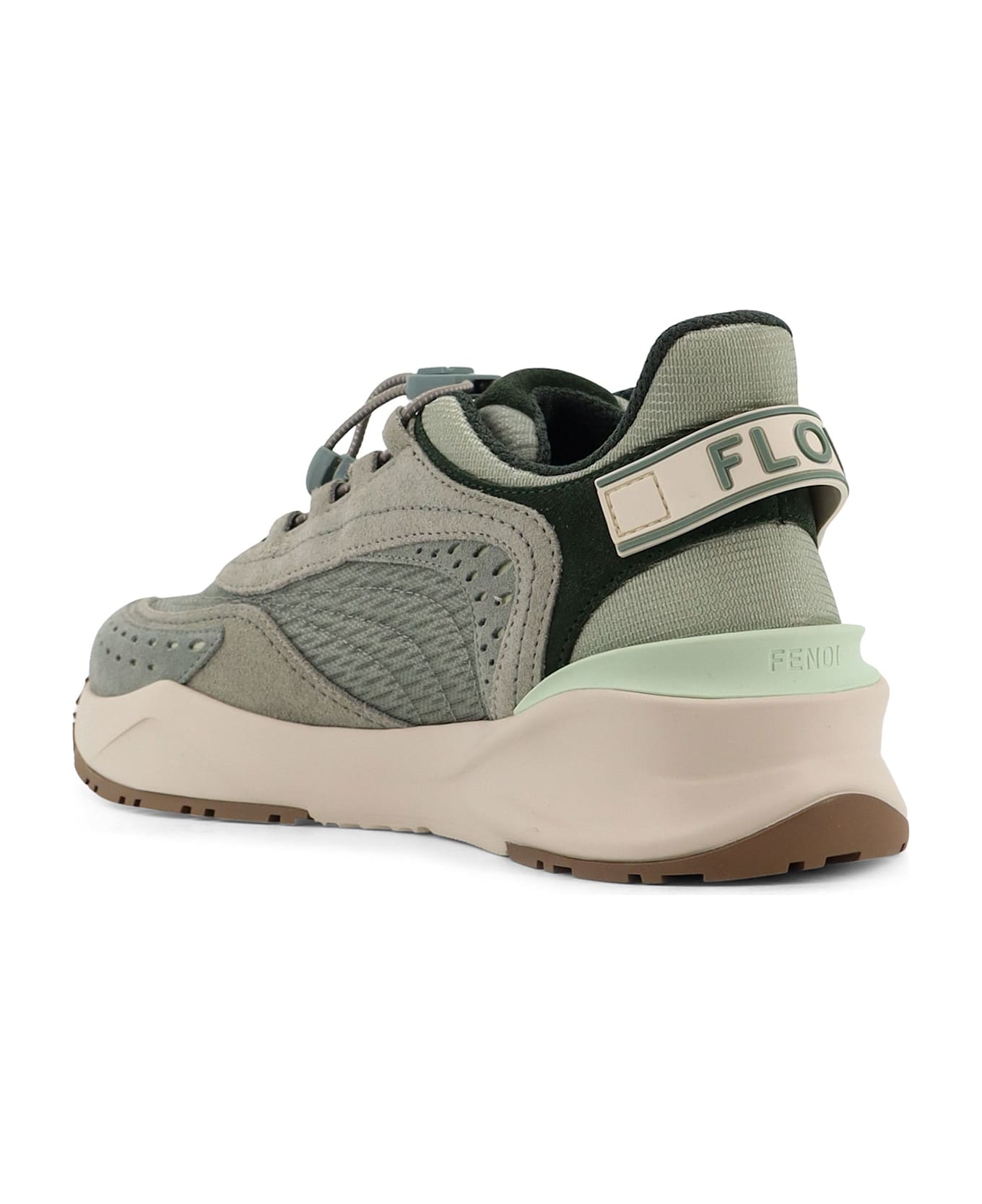 Fendi Flow Mesh And Suede Sneaers - MATCH+MAT LAT+GRA+BIA