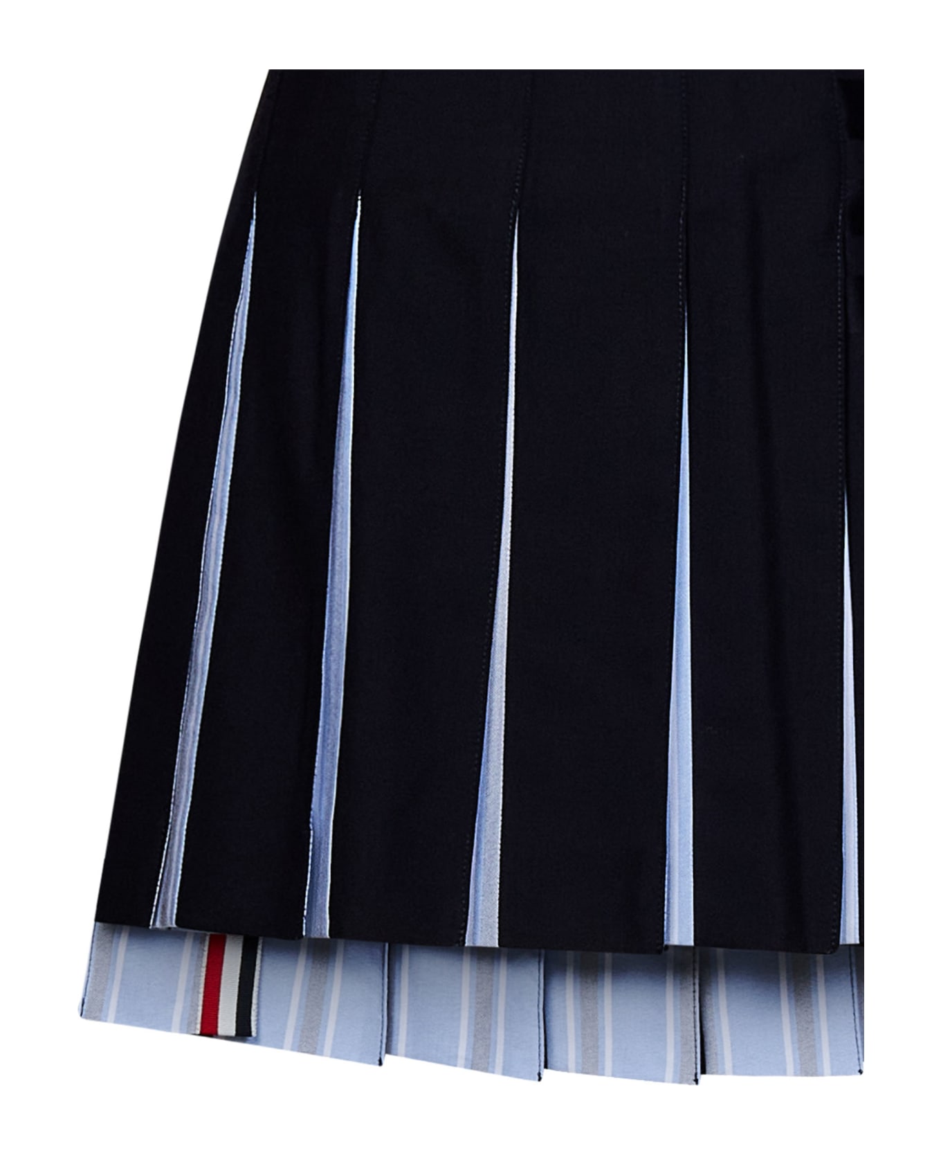 Thom Browne 'rwb' Pleated Skirt - DARK BLUE