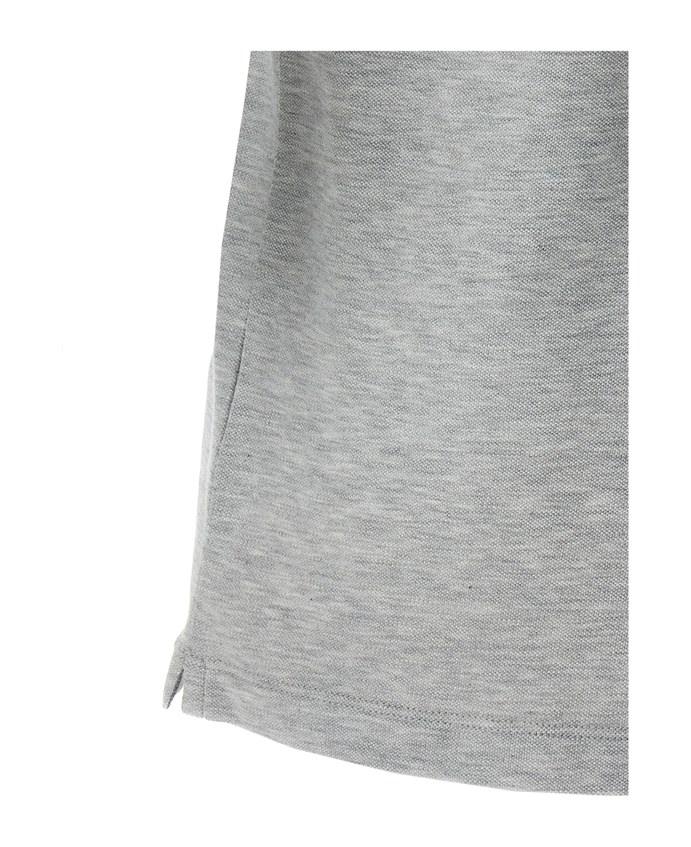 Brunello Cucinelli Logo Piqué Polo Shirt - Gray
