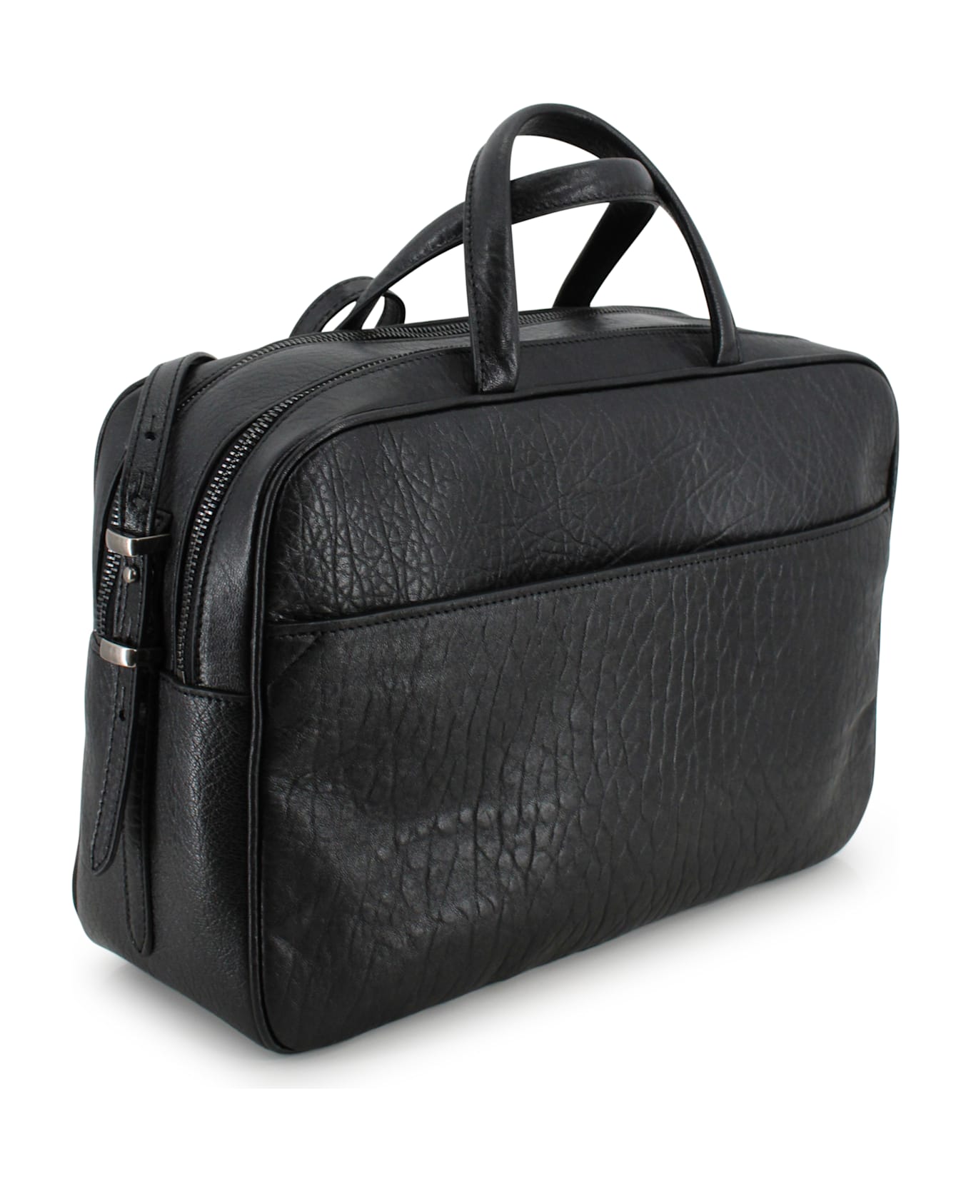 Weekend Max Mara Large Nappa Leather Satchel - Black