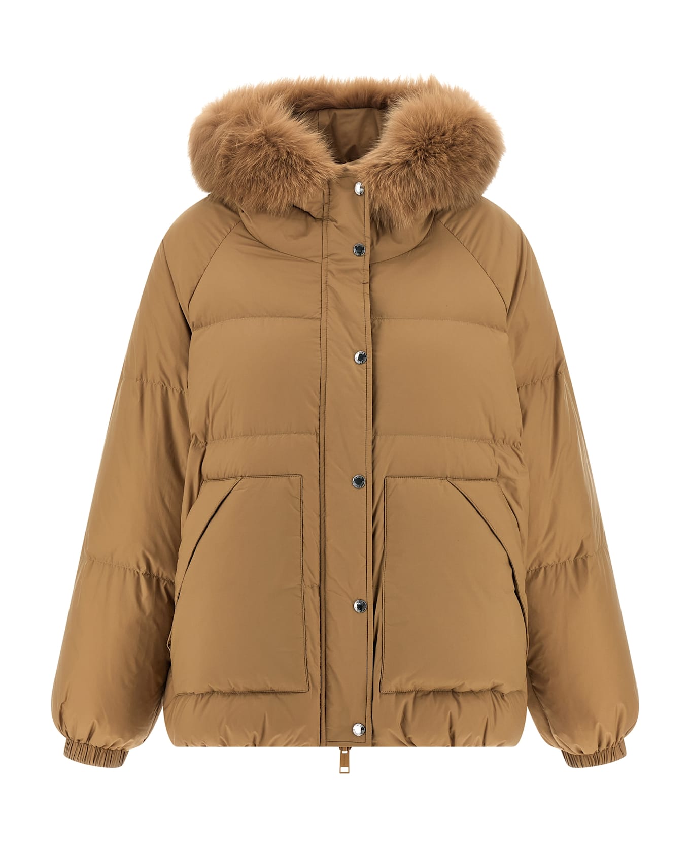Salomon Fur Insert Down Jacket - Beige