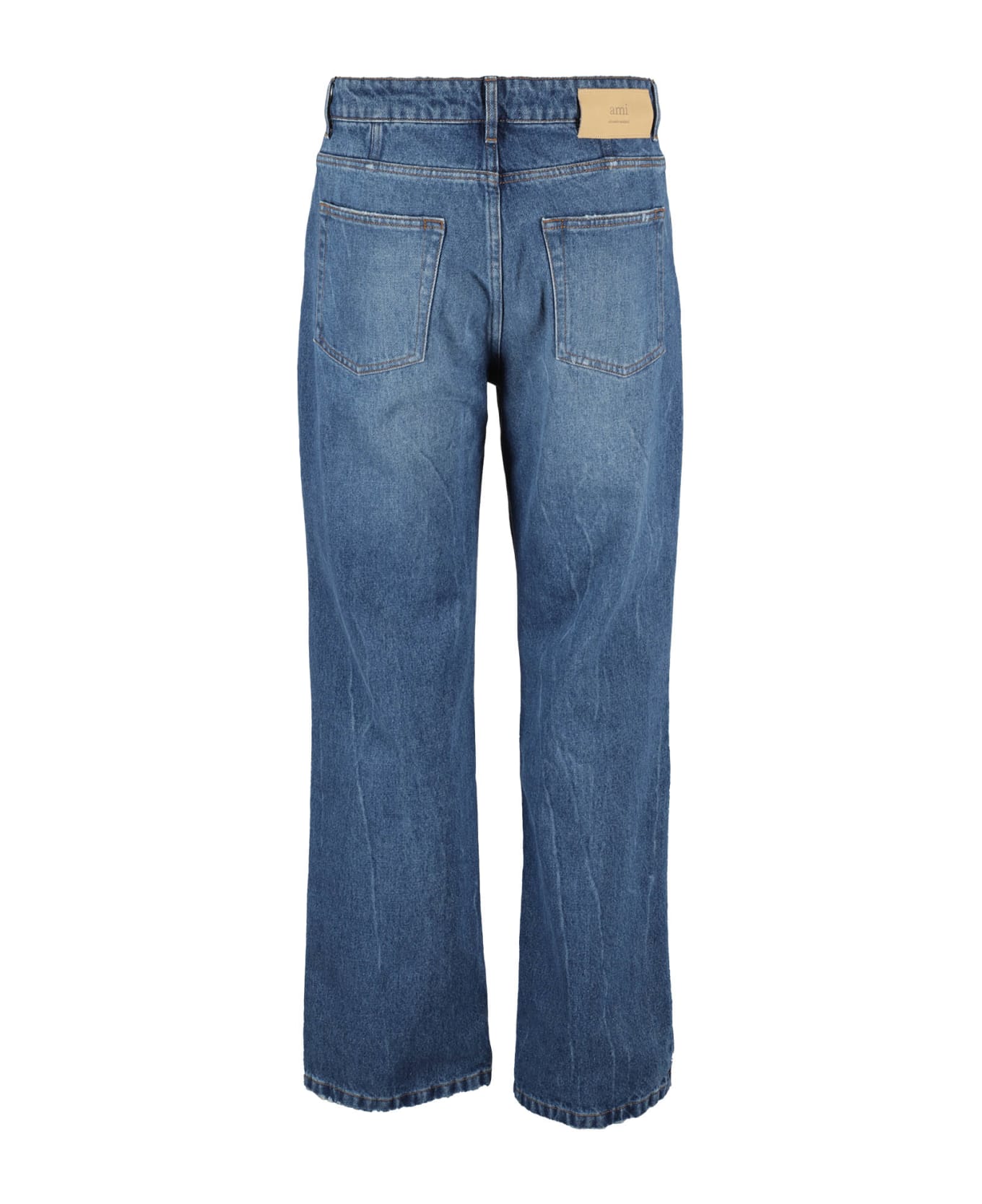 Ami Alexandre Mattiussi Straight Fit Jeans - Used Blue デニム