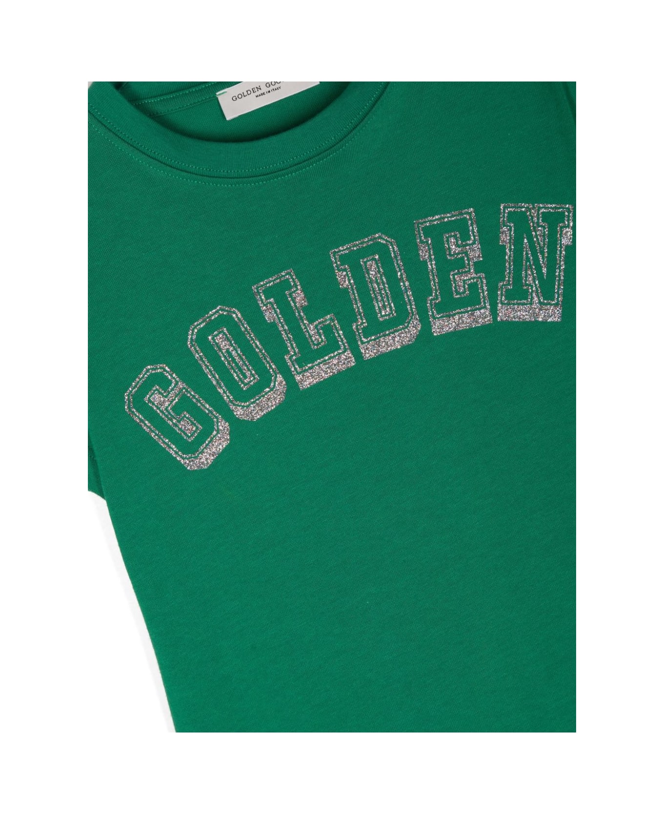 Golden Goose T-shirt Con Logo - Green