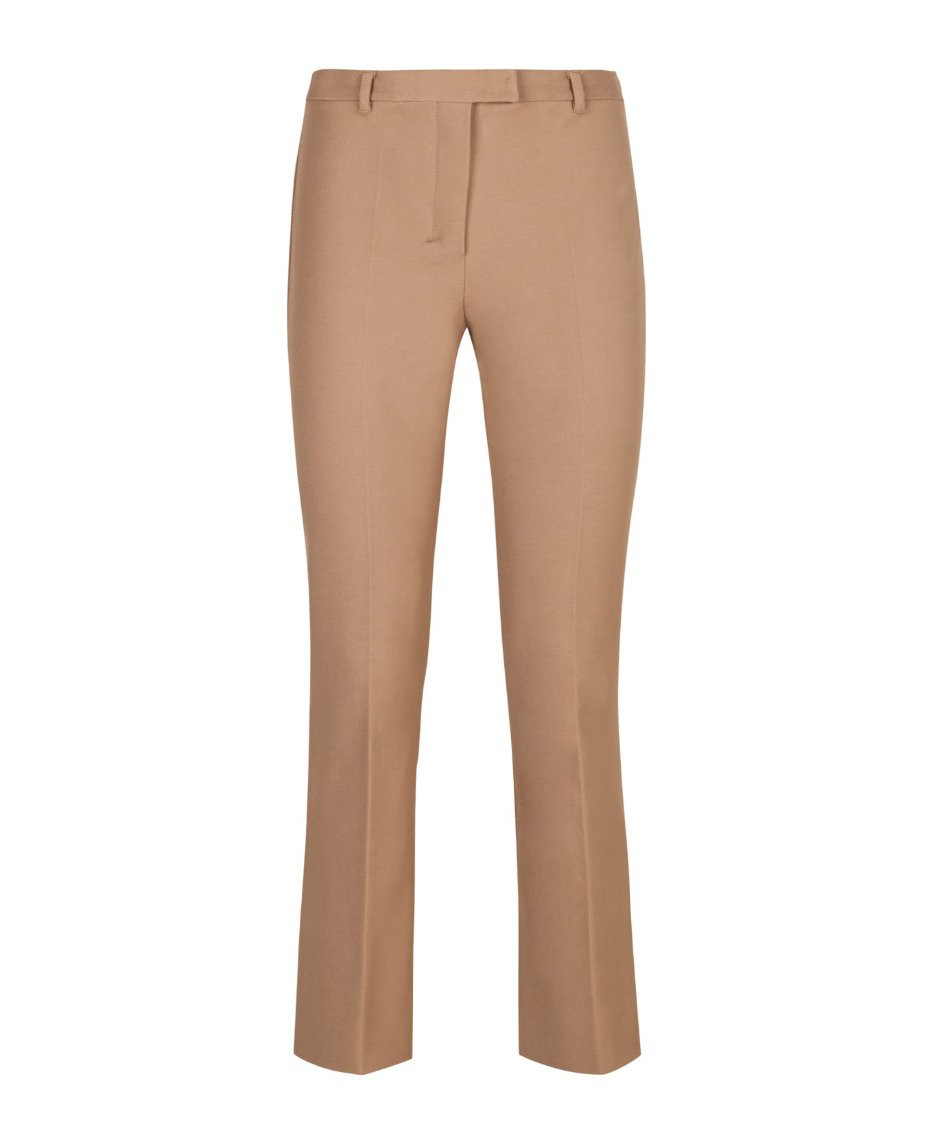 
S Max Mara Umanita Cotton Blend Trousers - Camel
