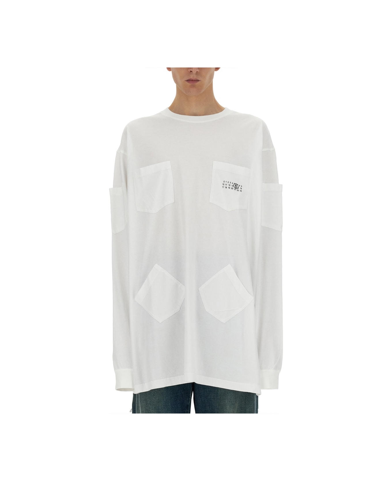 MM6 Maison Margiela T-shirt With Logo - WHITE