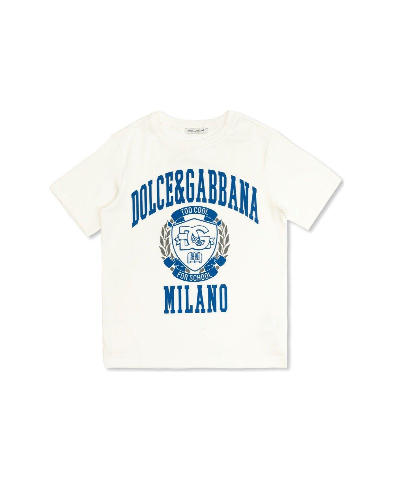 Dolce & Gabbana Logo Printed Jersey T-shirt