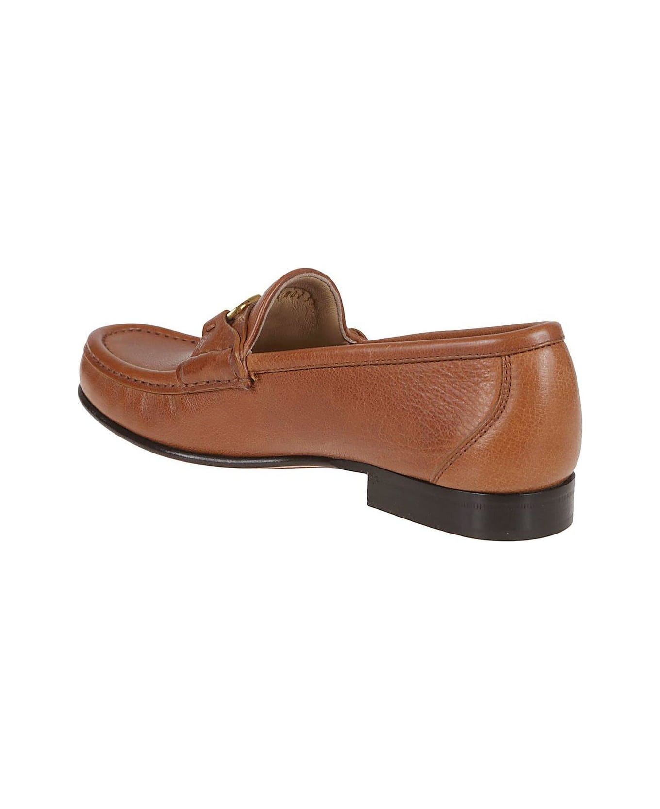Valentino Garavani Garavani Vlogo Signature Almond Toe Loafers - Brown