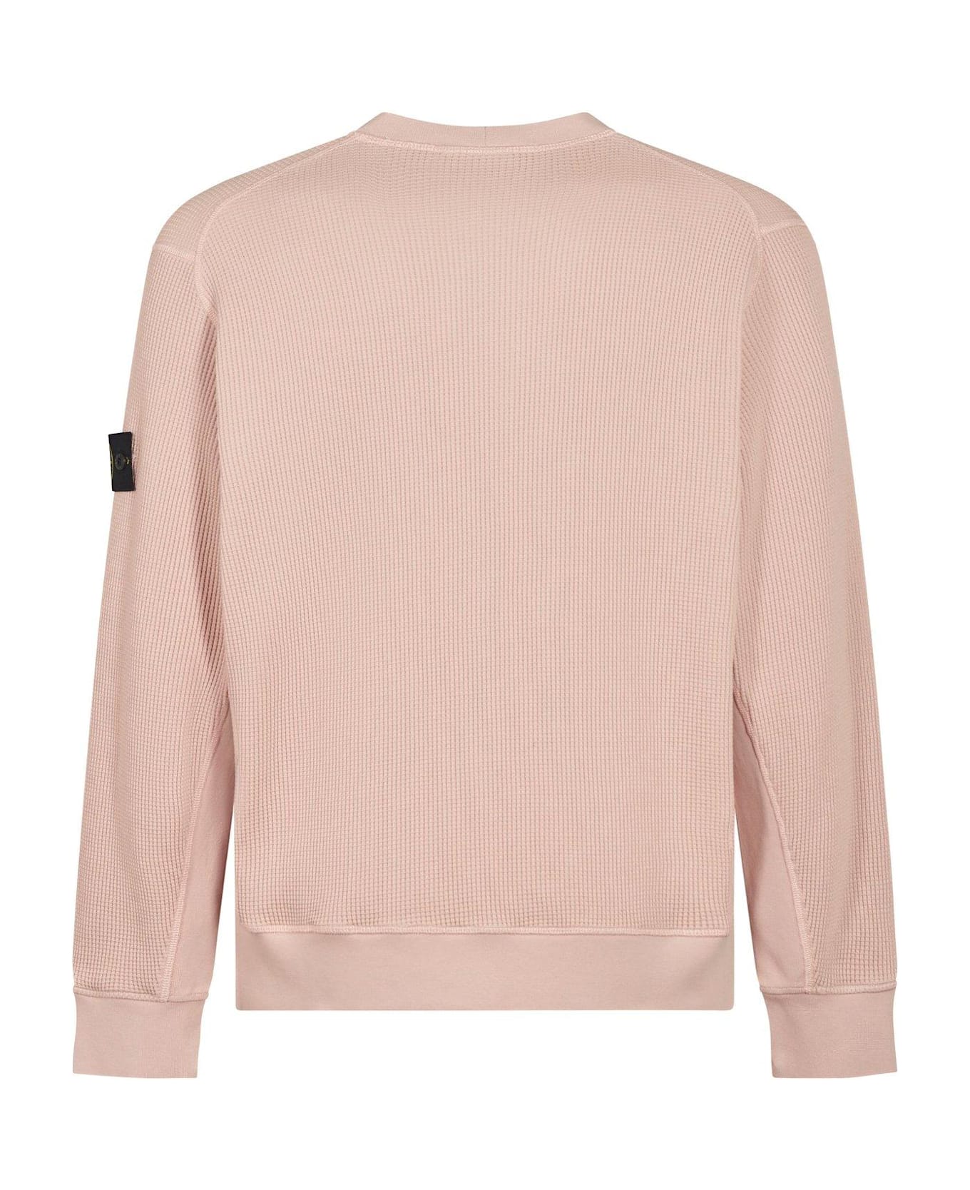 Stone Island Logo-patch Crewneck Jumper - Papaya