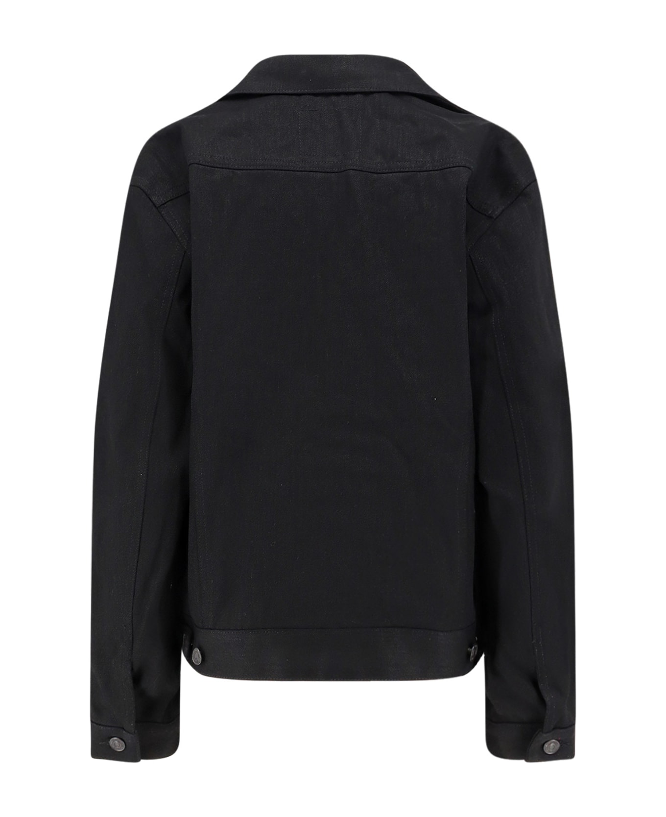 Balenciaga Standing Denim Jacket - Black