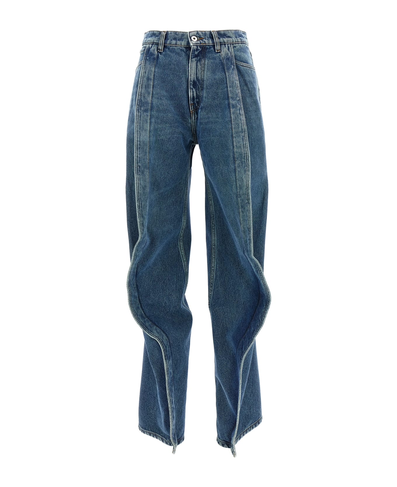 Y/Project 'evergreen Banana Jeans' Jeans - Blue
