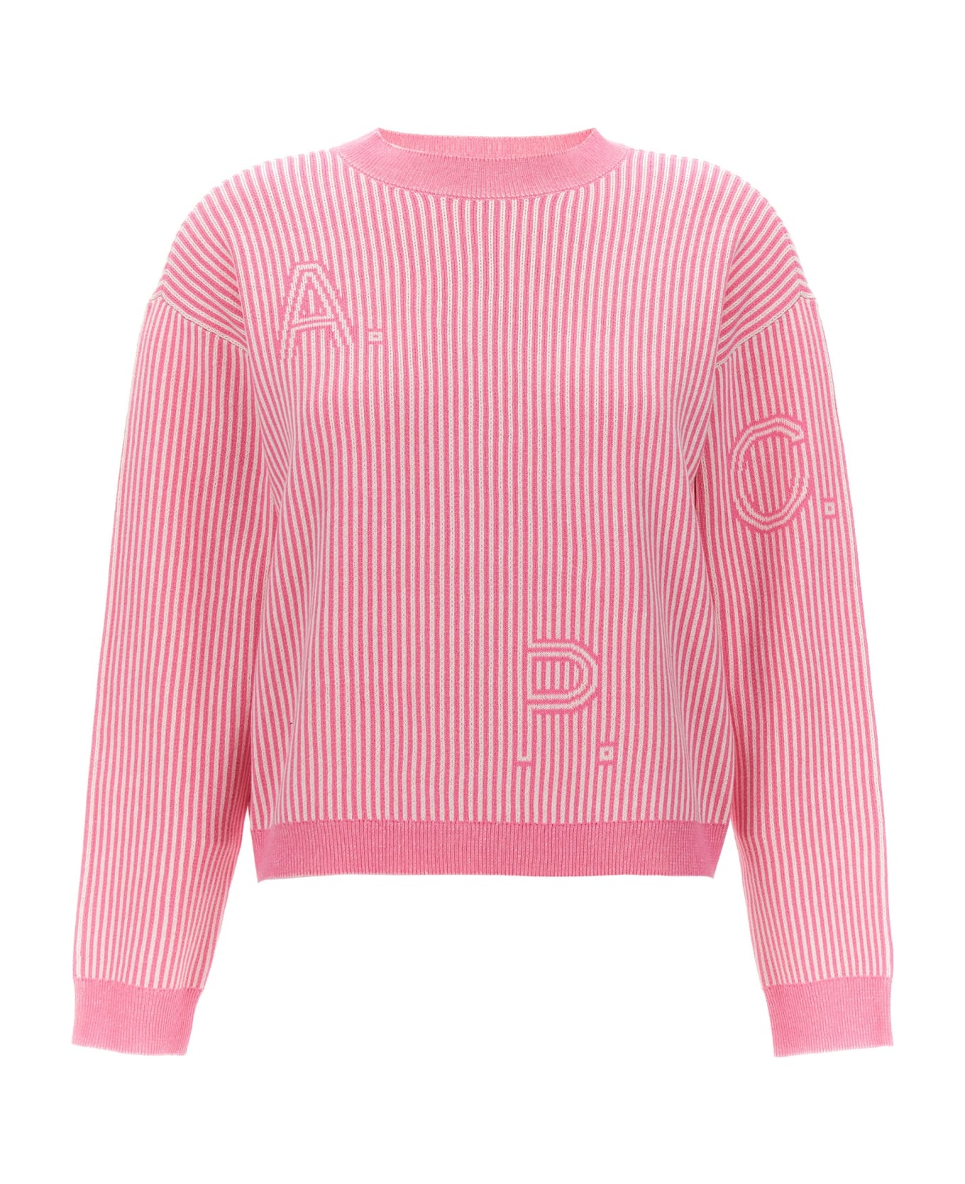 A.P.C. Two-tone Cotton Sweater - Pink