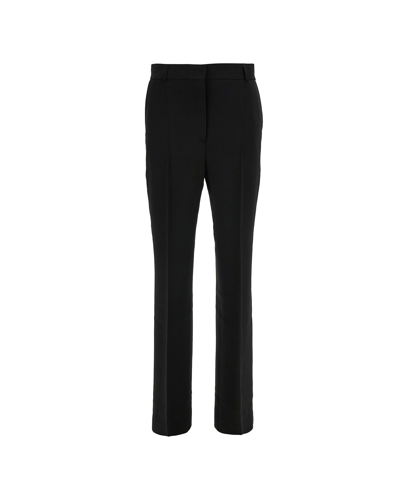 Totême Black Flared Tailored Pants In Viscose Blend Woman - Black