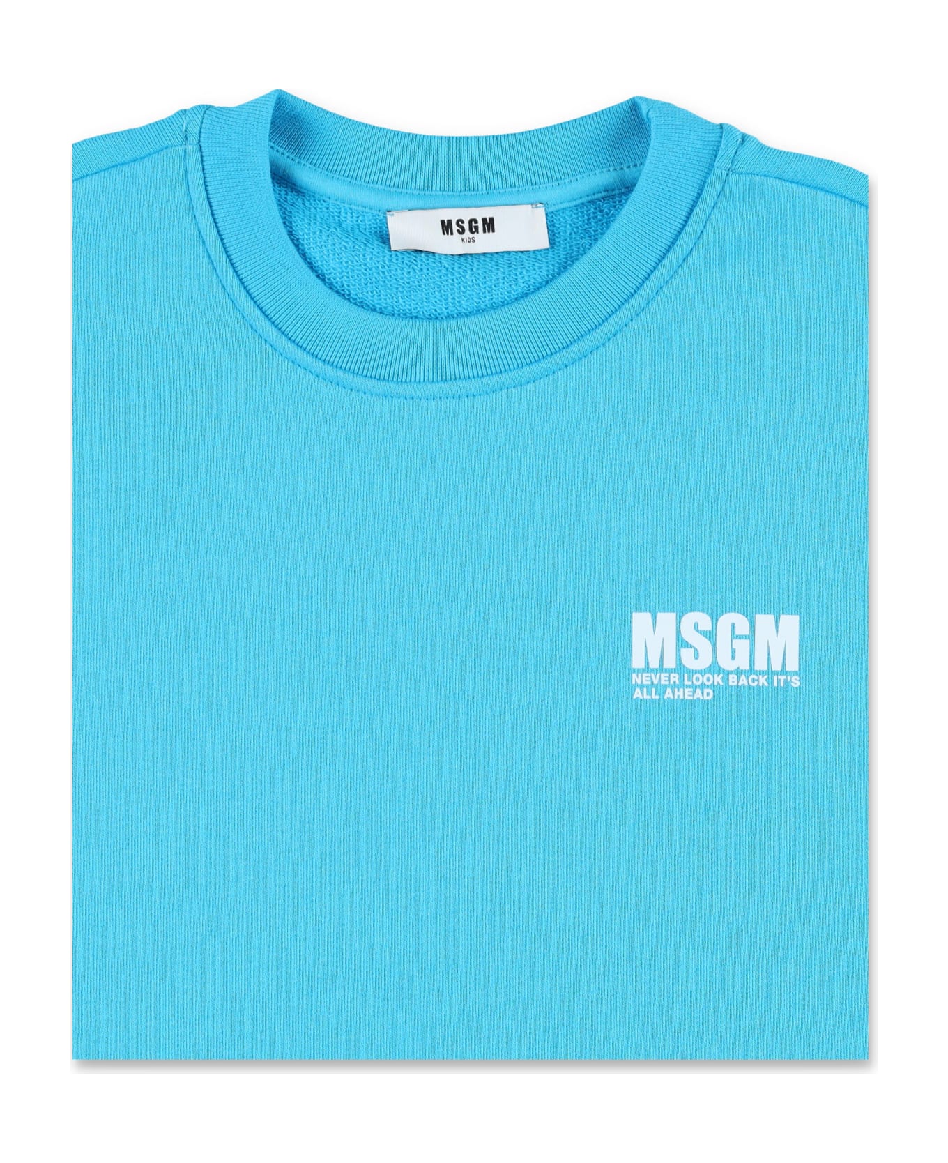 MSGM Logo Sweatshirt - TURCHESE ニットウェア＆スウェットシャツ