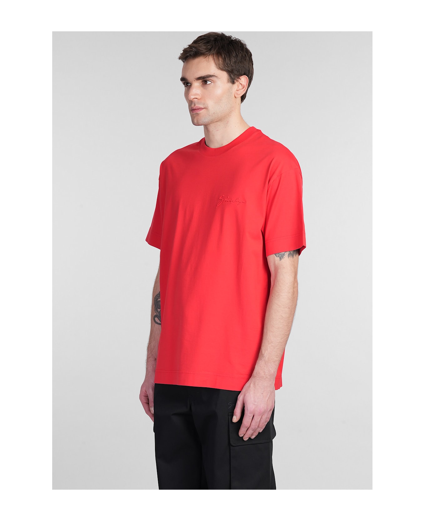 Givenchy T-shirt In Red Cotton - RED
