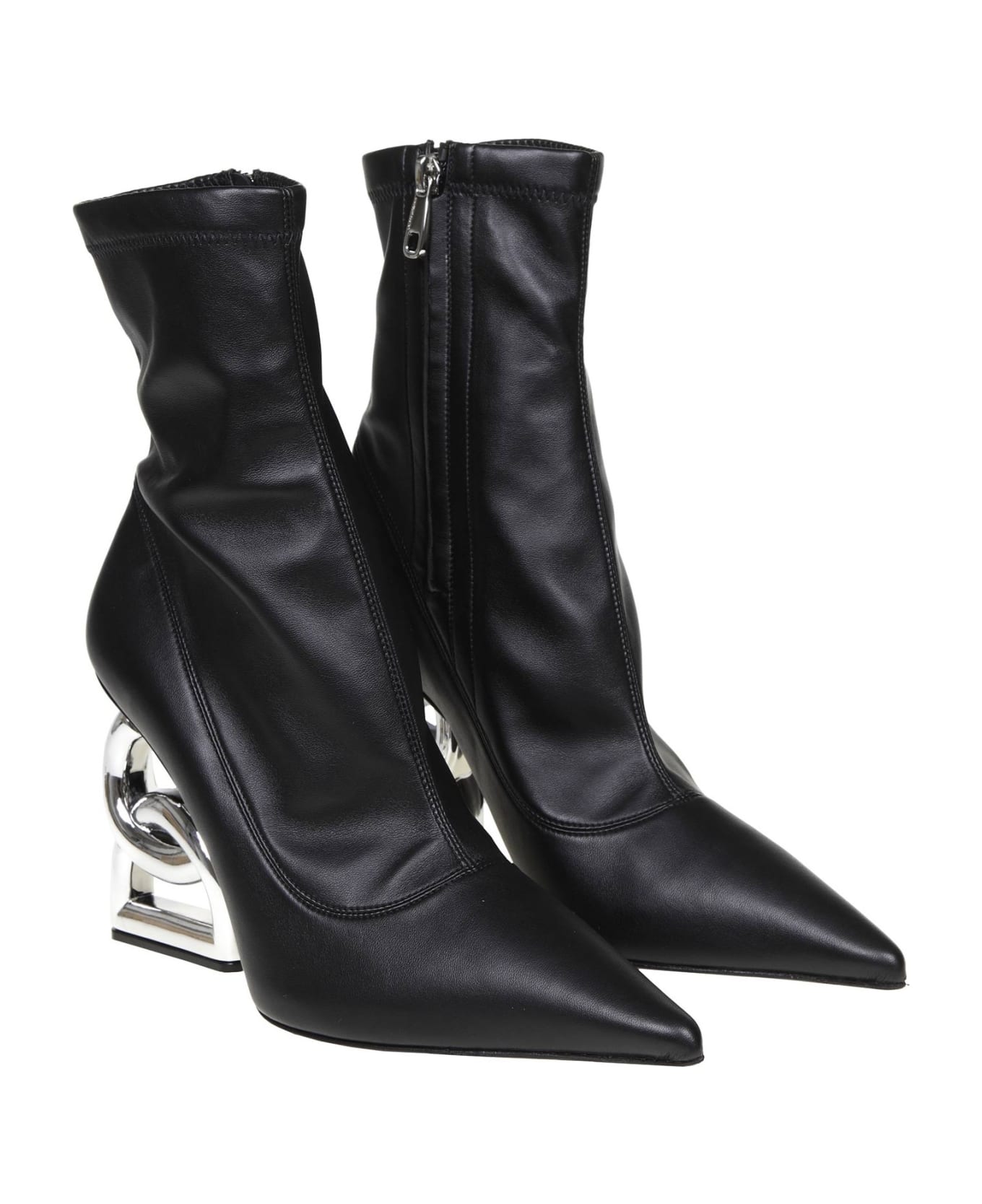 Dolce & Gabbana Boots In Nappa-effect Fabric - Nero ブーツ