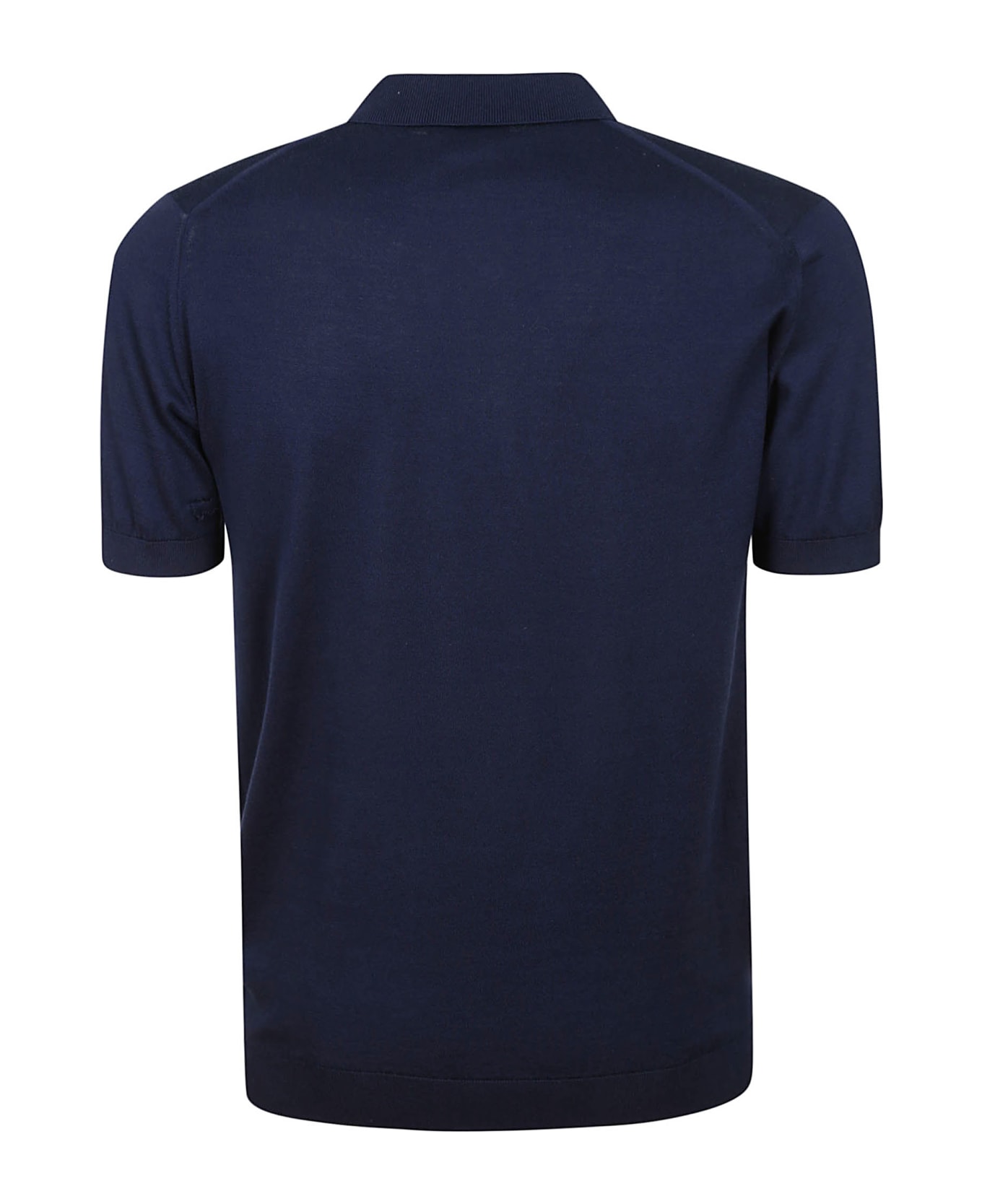 John Smedley Adrian Shirt Ss - French Navy ポロシャツ