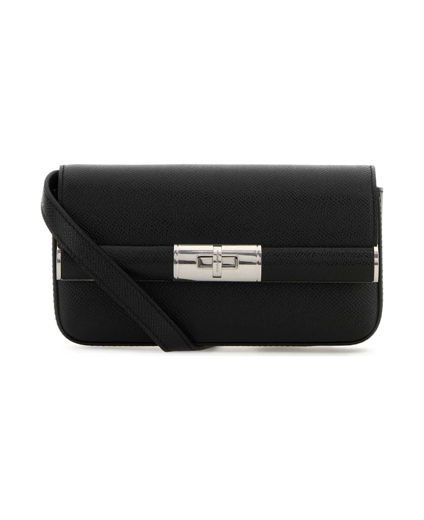 Dolce 
Gabbana Black Leather Clutch - NERO