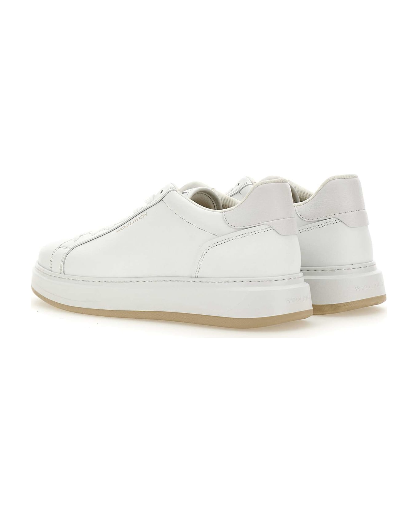 Woolrich "arrow" Leather Sneakers - WHITE
