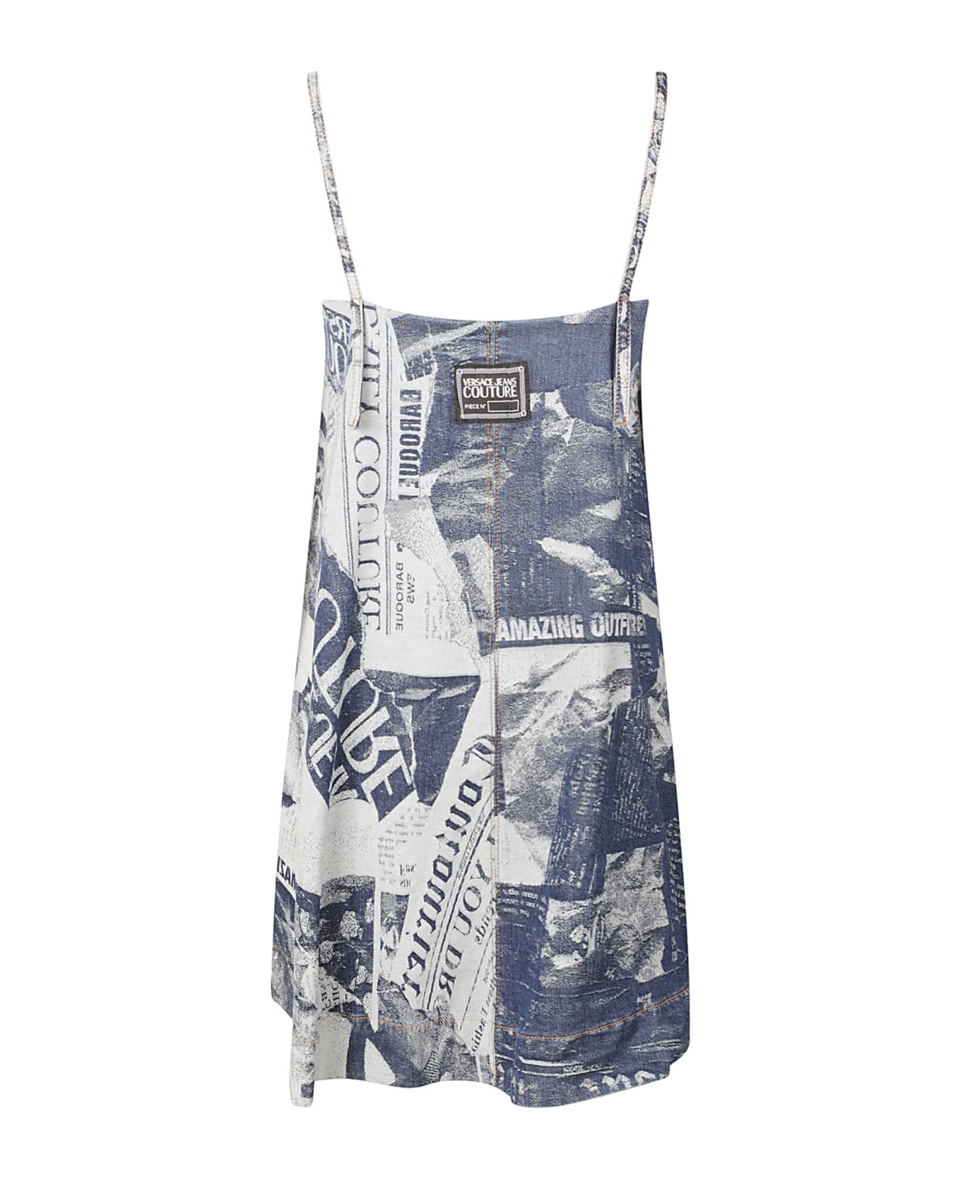Versace Jeans Couture Mini Buckled Printed Dress - Indaco