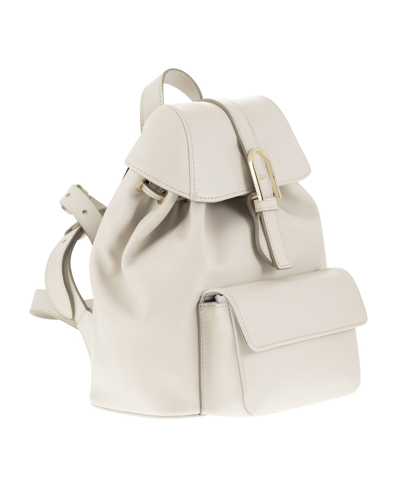 Furla Flow - Leather Backpack - White