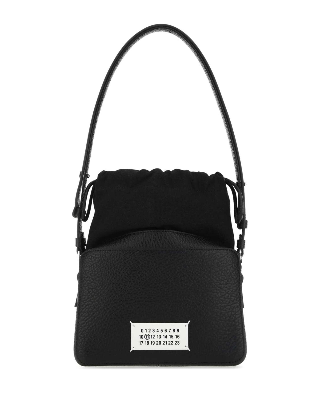 Maison Margiela Black Leather And Fabric 5ac Bucket Bag - T8013