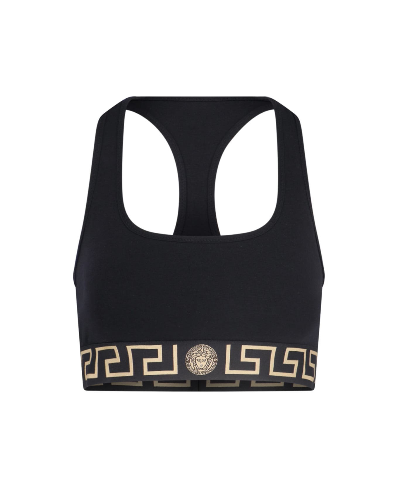 Versace Bralette 'greca' Print - Black